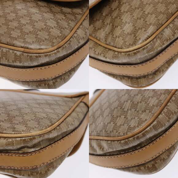 CELINE Macadam Canvas Shoulder Bag Pvc Beige Gold - Picture 10 of 13